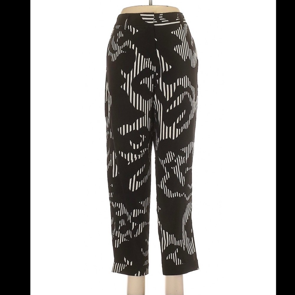 Halston Heritage Rose Print Silk Blend Pant Size10